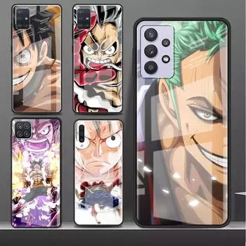 Цельный стеклянный чехол с аниме для Samsung Galaxy A52 A71 A50 A51 A70 A21s A31 A72 A10 A12 A30 A22 5G, чехол для телефона Samsung A53 5G