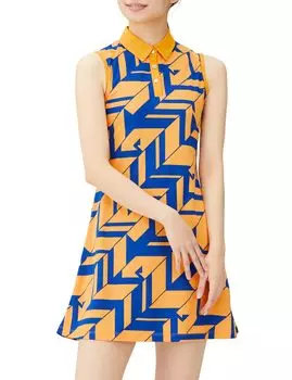 Цельный, впитывающий пот, быстросохнущий, с защитой от ультрафиолета, все узоры, экологически чистый переработанный материал, гольф DGWVJJ04 OR00, эквивалент японского размера S [DESCENTE GOLF] UPF50+