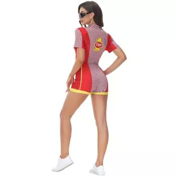 Цельный женский гоночный костюм, костюм локомотива F1, униформа для дефиле в ночном клубе, костюм для выступления группы поддержки танцев average code