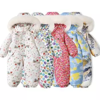 Цельный зимний комбинезон для девочек и мальчиков, водонепроницаемые комбинезоны с капюшоном, комбинезоны, зимние комбинезоны для детей, зимнее теплое пальто для сноуборда, куртки для активного отдыха, горнолыжные костюмы 90cm