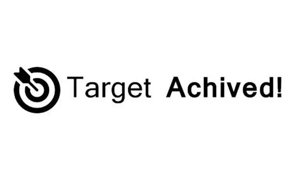 Цель по выпуску печатей для учителей Printtoo достигнута! Резиновый штамп с самоклеящейся краской, достижение для школьных и офисных принадлежностей, 42x9 мм 42 x 9 mm чёрный