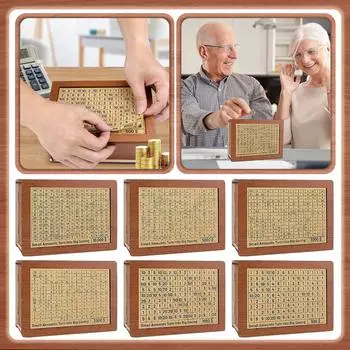 Цель сбережений в размере 500 долларов США / 1000 долларов США / 2000 долларов США / 3000 долларов США / 5000 долларов США / 10 000 долларов США, Деревянная сберегательная коробка, Деревянная сберегательная касса, Сберегательная касса, One Size