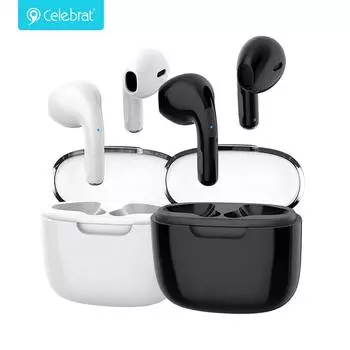 Celebrat TWS Наушники Bluetooth Беспроводная Гарнитура Водонепроницаемые Наушники чёрный