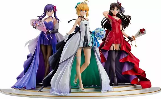 Celebration Saber Rin Tohsaka Sakura Matou Celebration Dress Premium Box scale покрашенная готовая фигурка Fate/stay night ~15th Project~ ~15th Ver.~