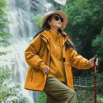 [Celebrity Style] Женская куртка 3 в 1 осень/зима от Rose Story, вдохновленная Хуан Йимэй и Лю Йифэй Small