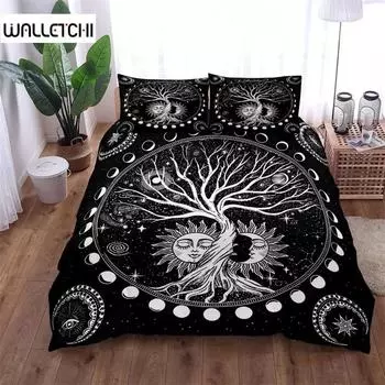 Celestial Yggdrasil Celtic Duvet Cover Set King Queen Double Full Twin Single Size Bed Linen Set For Boys Girls Kids 135x200cm 2pcs