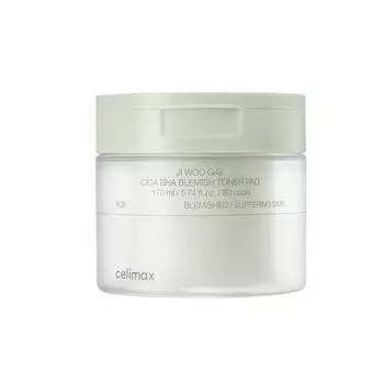 [CELIMAX] JI WOO GAE Cica BHA Blemish Toner Pad 170 мл / 60 подушечек