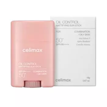 Celimax Oil Control Матирующий солнцезащитный стик SPF50+ PA++++ 19 г