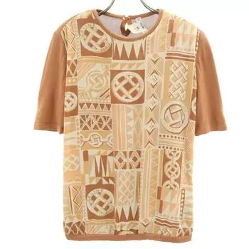 CELINE 90-х годов Старый Сделано в Италии Комбинезон ручка Короткий рукав трикотаж 40 бежевый Женский Б/у