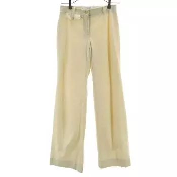 CELINE French wool blend Boot cut pants 34 Beige Women Used