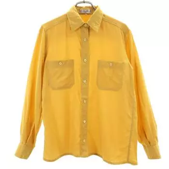 CELINE Swiss made Long sleeve shirt 38 mustard Women Used