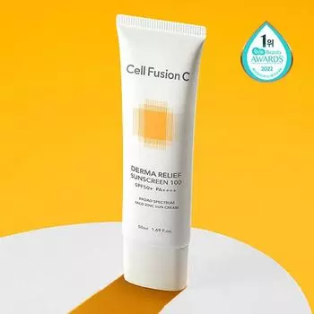 Cell Fusion C Derma Relief Солнцезащитный крем 100 50 мл (SPF50 +) 1 PCS