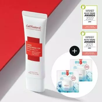 Cell Fusion C Laser Sunscreen 100, специальный набор 50 мл (Охлаждающая подставка*2 шт.*2 шт.)