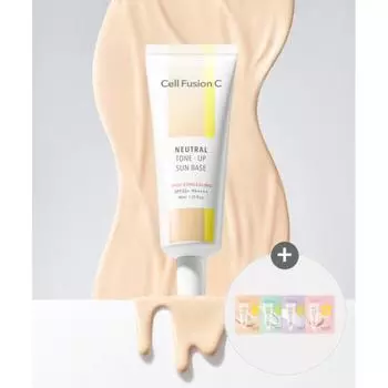 Cell Fusion C Neutral Tone Up Sun Base 40 Ml + 4 Types Of Sun Bases 1.2 Ml 4 Sheets NONE