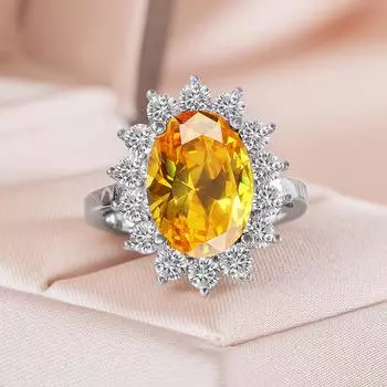 Cellacity Роскошные 100% твердые кольца из стерлингового серебра 925 пробы с драгоценным камнем и турмалином для очаровательных женщин, кольцо на палец для пары, изысканные ювелирные изделия, подарок 7 фиолетовый