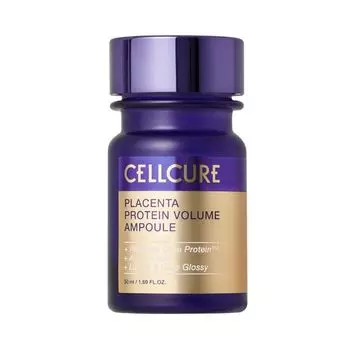 CELLCURE Placenta Protein Volume Ampoule 50 мл, аминокислотный лифтинг-эффект с протеином плаценты и гидролизованный экстракт плаценты для придания блеска