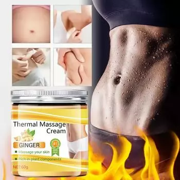 Целлюлитный гель для похудения, горячий крем для похудения, крем для сжигания живота для всего тела 60 г One Size жёлтый