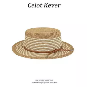 Celotkever Hand-Woven Bag Large Capacity Straw Handbag Women s Sun Protection Straw Sun Hat Easiest for Match Shoulder Bag Light khaki hat