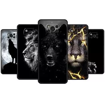 Celulares Fundas с принтом зверя, льва и волка для Xiaomi POCO 11T 10T F3 MI 11 lite F4 GT X3 NFC M4 Pro 5G 9T M3 X4 POCO X4 NFC