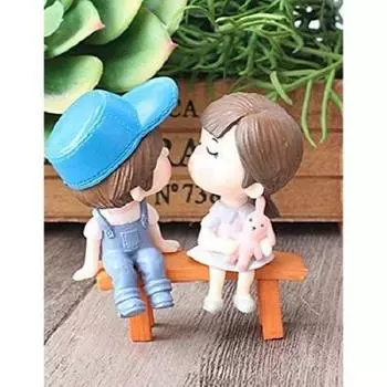 Целующаяся пара на скамейке Смола Статуэтка Пара Миниатюры Подарки на День святого Валентина для девушки парня жены мужа Валентинки