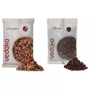 Целый черный кардамон Vedaka, 100 г и целая гвоздика Vedaka (Лаунг), 100г