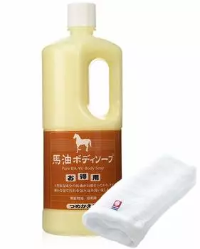 Цена Azuma Shoji с мылом для тела с конским маслом Imabari Tabibijin Bayu [То же полотенце] 1000 мл/кожа