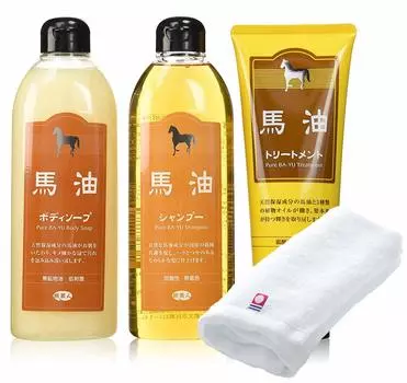 Цена Azuma Shoji с набором мыла для тела с шампунем и маслом лошади Имабари Tabibijin Gift Bayu [То же полотенце] /