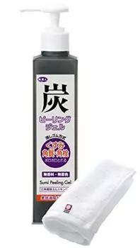 Цена Azuma Shoji с пилинг-гелем Imabari Charcoal 270 мл Уход за кожей Очищенная яичная кожа Tabibijin [То же полотенце] /