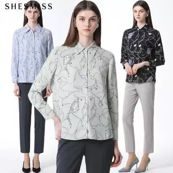 Цена футболки She S Miss Chain Print 168 000 вон Mint (MI)/55