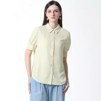 Цена рубашки She S miSS с рукавами-фонариками 118 000 вон Light yellow (LY)/55