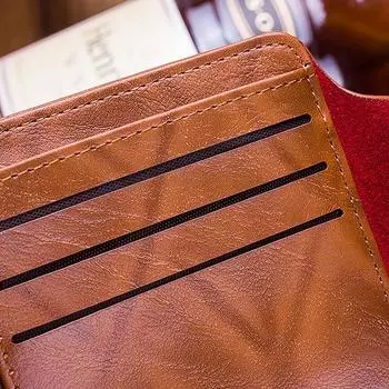 Цена в долларах Кошелек Кредитная карта Держатель удостоверения личности Качество Pu Кожа Мужские кошельки чёрный