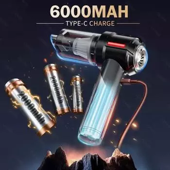 CENRR 998000PA Мини-пылесос для автомобиля, мощный ручной пылесос, беспроводной пылесос с сильным всасыванием, чистящая машина для автомобиля