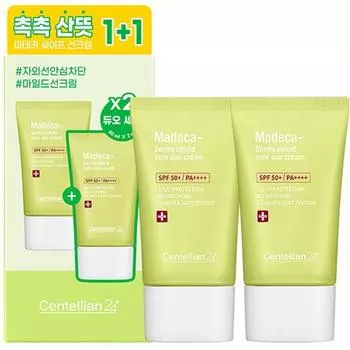 Centellian24 Madeca Derma Shield Safe Sun Cream SPF 50+ PA++++ 1+1, 1 шт., 50мл