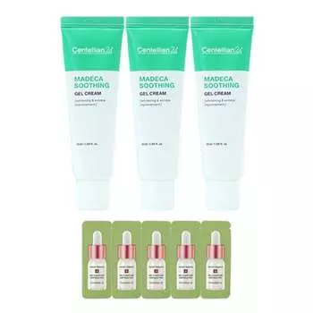 CENTELLIAN24 Madeca Soothing Gel Cream 50ml 3pcs + (Free) MelaCapture Ampoule Pro 1ml 5pcs