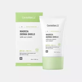 CENTELLIAN 24+ Madeca Derma Shield Безопасный солнцезащитный крем 50 мл SPF50+ PA++++ K-Beauty