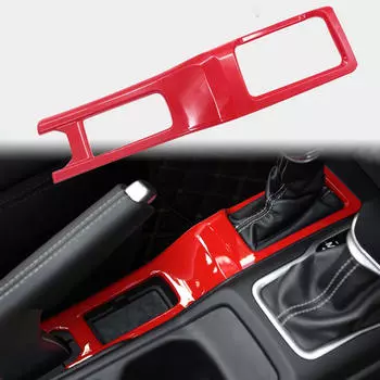 Center Console Gear Shifter Panel Cover for Jeep Wrangler JL 20182022 Solid Red