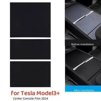 Center Console Panel Suede Film Protective Scratch Proof Sticker for Tesla Model 3+ New Model3 Highland 2024-2024 Accessories