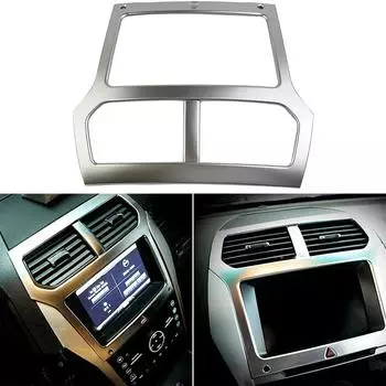 Center Console Trim Dashboard Trim 1pcs Cover Trim Decor Interior Matte Silver Navigation Frame Parts Accessories Practical CHINA