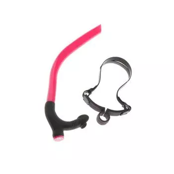 Центр плавания Силиконовая дыхательная трубка Регулируемый ремешок на голову Розовый