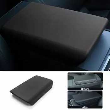 Central Armrest Box For Tesla TPE Protective Cover Soft Solid Color Arm Rest Lid Auto Pad Case Accessories C7S5 белый