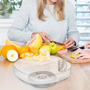 Центральная чаша для хранения фруктов, дренируемая тарелка, для кухонной столешницы Transparent white