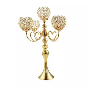 Центральная часть стола-канделябра, подставка для свечи, элегантный железный металлический держатель с 5 кронштейнами, чаша, подсвечник золотой