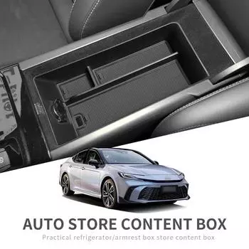 Центральная консоль подлокотник ящик для хранения для Toyota Camry 2025 автомобильный лоток органайзеры аксессуары Tidying черный