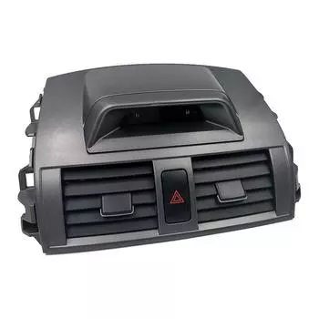 Центральная панель кондиционера, вентиляционное отверстие + панель часов, черная для Toyota Corolla 2009-2013 гг.