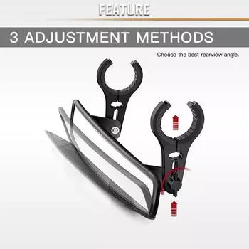 Центральное зеркало заднего вида для универсальных транспортных средств, зеркало заднего вида шириной 15 дюймов с диагональю 1,75 или 2 дюйма чёрный