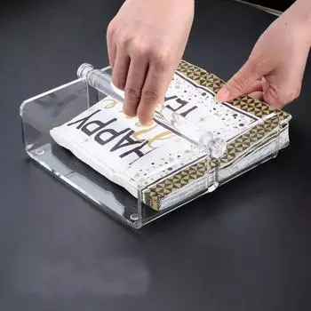 Центральный акриловый барный лоток для хранения полотенец для гостей, противоскользящая подставка для бумажных полотенец для рук чистый