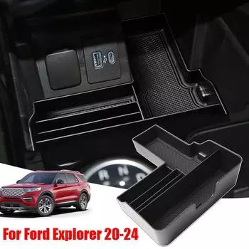 Центральный консольный лоток для FORD Explorer 2020 2024 2024 2024 2024 Ящик для хранения в подлокотнике Органайзер для центральной консоли Автомобильные аксессуары для ABS