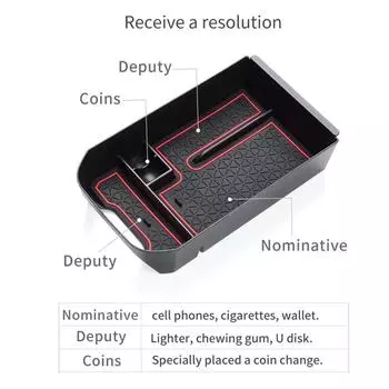 Центральный подлокотник автомобиля, водонепроницаемый органайзер для центральной консоли, лоток для Toyota RAV4 2019-2024, автомобильные внутренние аксессуары