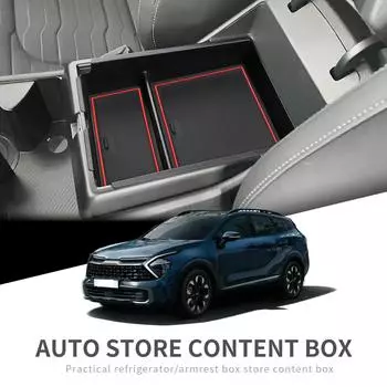 Центральный подлокотник Smabee для Kia Sportage NQ5 2024 + органайзер для хранения в центральной консоли, аксессуары для уборки салона