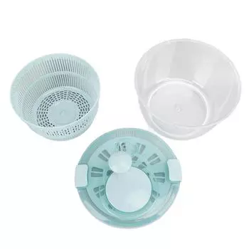 Центрифуга для салата Lake Blue 5L Fast One Handed Manual Salad Spinner для овощей, фруктов, салата